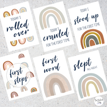 Load image into Gallery viewer, Boho Rainbow Baby Milestone Cards