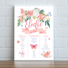 Load image into Gallery viewer, Floral Butterfly Birthday Board