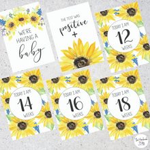 Load image into Gallery viewer, Sunflower Pregnancy Milestone Cards