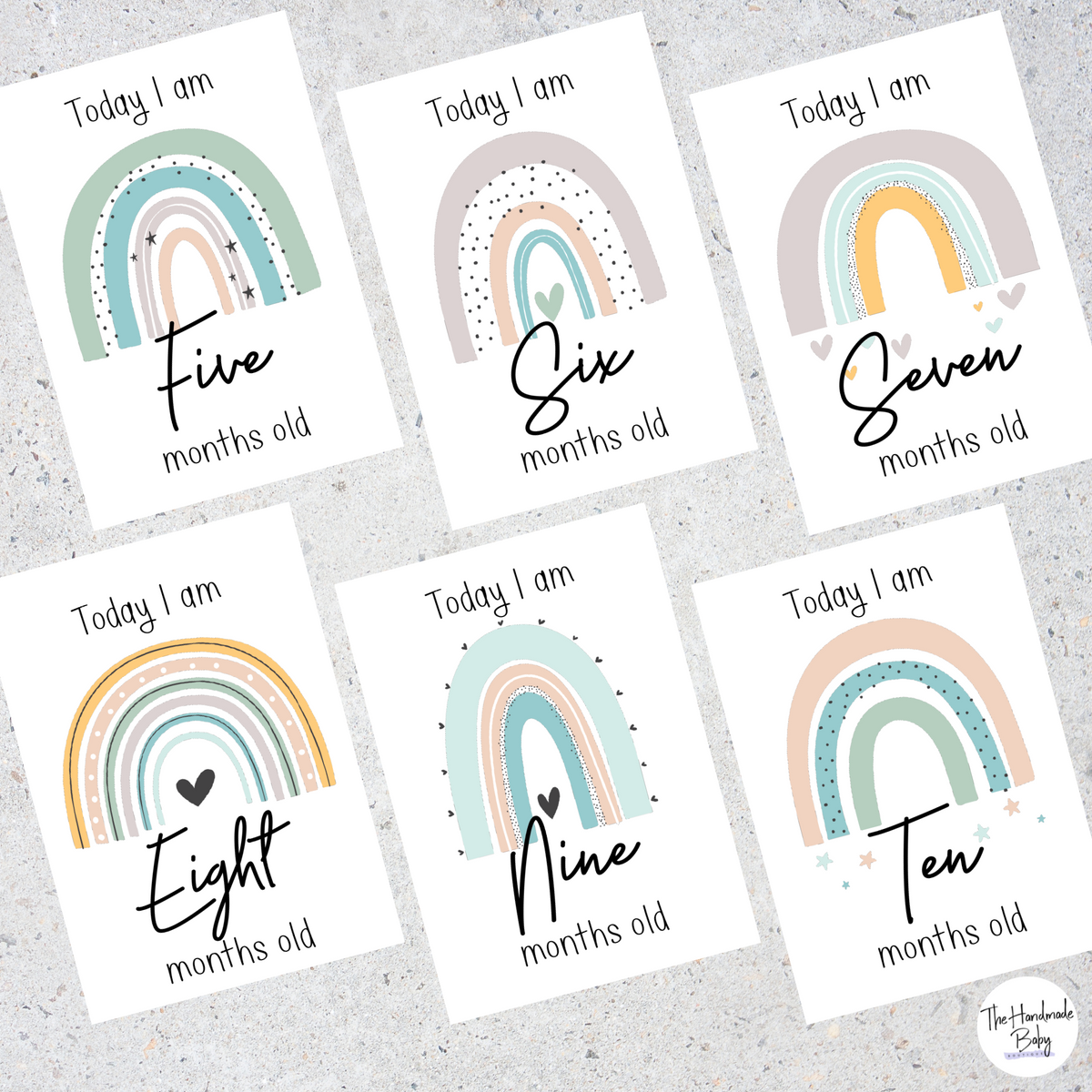 Sweet Rainbow Baby Milestone Cards – The Handmade Baby Boutique