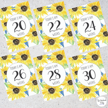 Load image into Gallery viewer, Sunflower Pregnancy Milestone Cards