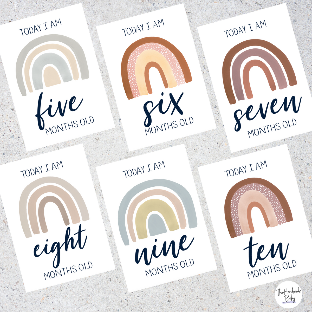 Boho Rainbow Baby Milestone Cards – The Handmade Baby Boutique