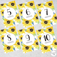 Load image into Gallery viewer, Sunflower Baby Milestone Cards
