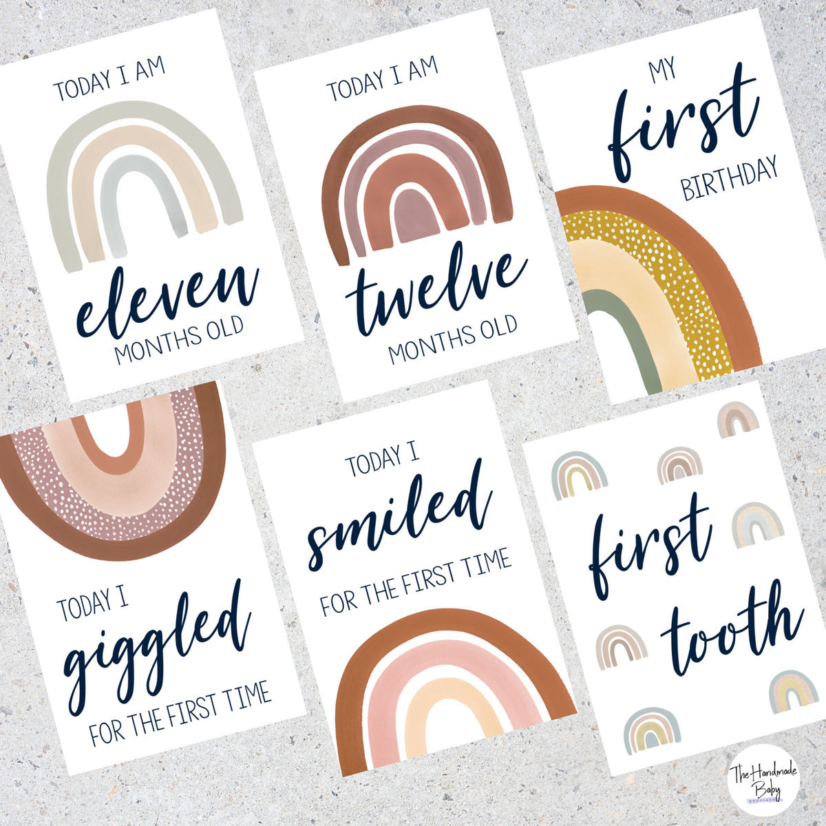 Boho Rainbow Baby Milestone Cards – The Handmade Baby Boutique