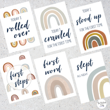 Load image into Gallery viewer, Boho Rainbow Baby Milestone Cards