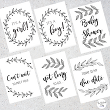 Load image into Gallery viewer, Black and White Pregnancy Milestone Cards