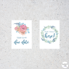Load image into Gallery viewer, Floral Pregnancy Milestone Cards
