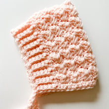 Load image into Gallery viewer, Newborn Bonnet - Bell Style - Blush