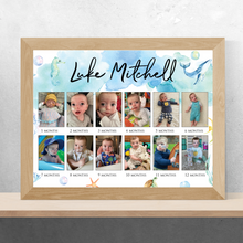 Load image into Gallery viewer, Under the Sea First Year Photo Collage