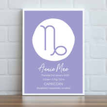 Load image into Gallery viewer, Zodiac Symbols - Personalised Print