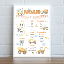 Load image into Gallery viewer, Construction Birthday Board