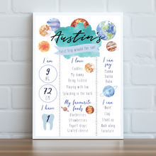 Load image into Gallery viewer, First Trip Around the Sun Birthday Board