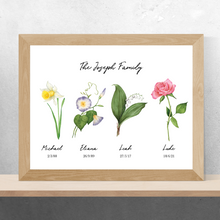 Load image into Gallery viewer, Family Birth Month Flowers