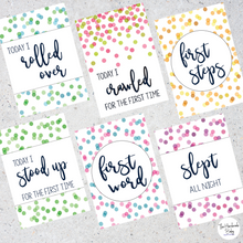 Load image into Gallery viewer, Rainbow Confetti Baby Milestone Cards