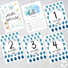 Load image into Gallery viewer, Under the Sea Baby Milestone Cards
