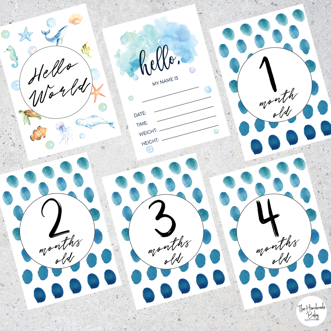 Under the Sea Baby Milestone Cards
