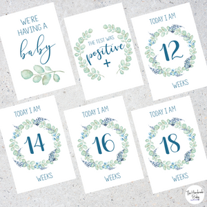 Floral Pregnancy Milestone Cards