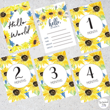 Load image into Gallery viewer, Sunflower Baby Milestone Cards
