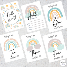 Load image into Gallery viewer, Sweet Rainbow Baby Milestone Cards
