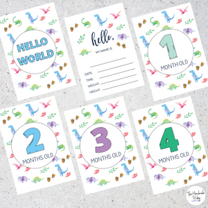 Dinosaur Baby Milestone Cards