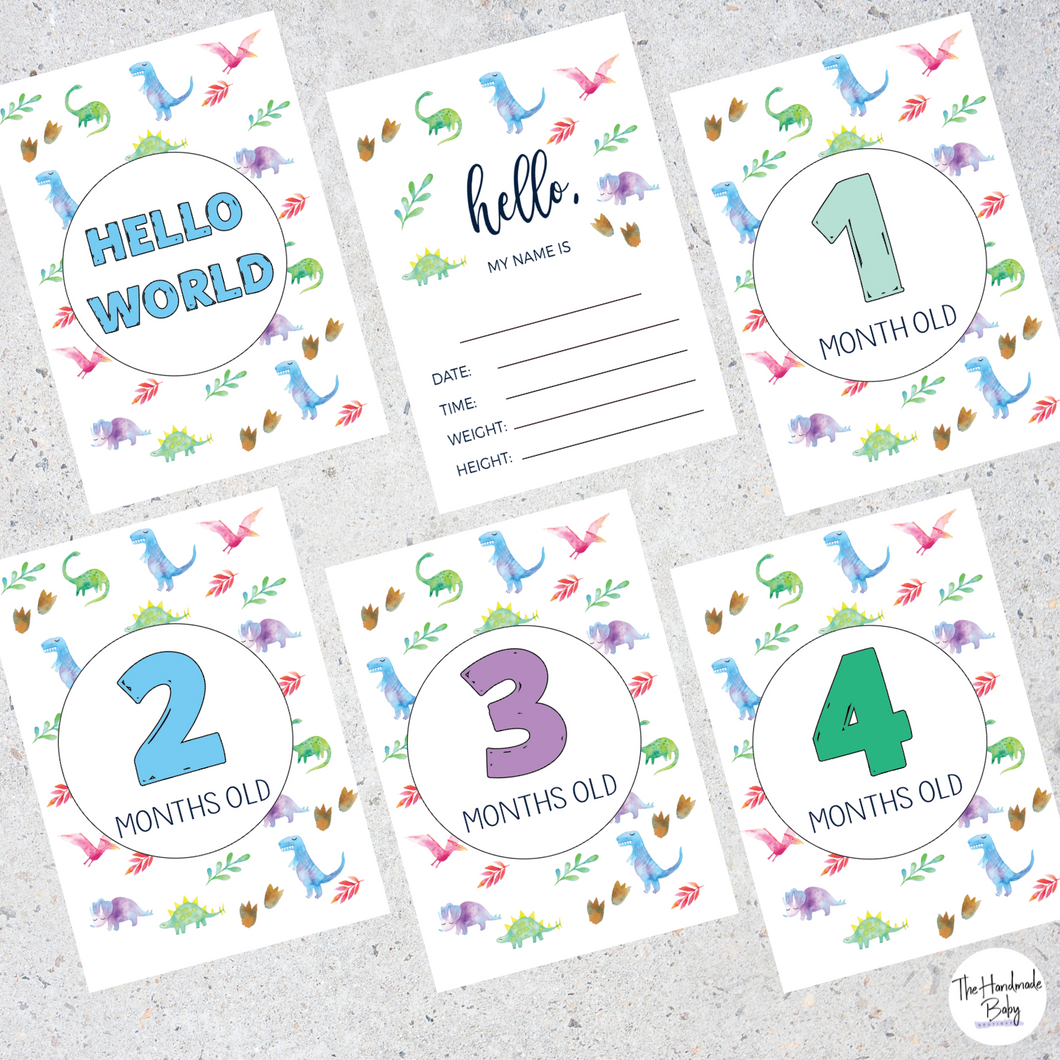 Dinosaur Baby Milestone Cards
