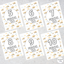 Load image into Gallery viewer, Construction Baby Milestone Cards
