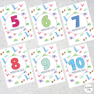 Dinosaur Baby Milestone Cards