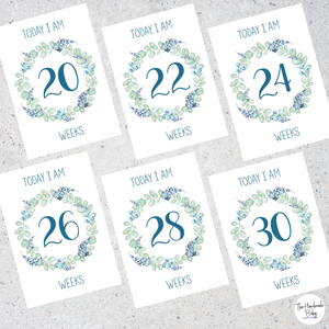 Floral Pregnancy Milestone Cards