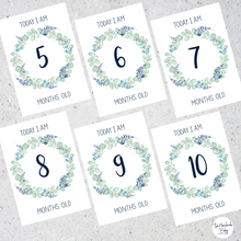 Load image into Gallery viewer, Floral Woodland Baby Milestone Cards
