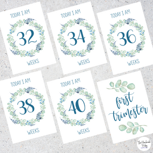 Floral Pregnancy Milestone Cards