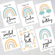 Load image into Gallery viewer, Sweet Rainbow Baby Milestone Cards
