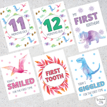 Load image into Gallery viewer, Dinosaur Baby Milestone Cards
