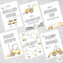 Load image into Gallery viewer, Construction Baby Milestone Cards
