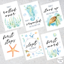 Load image into Gallery viewer, Under the Sea Baby Milestone Cards
