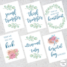 Load image into Gallery viewer, Floral Pregnancy Milestone Cards
