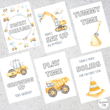Load image into Gallery viewer, Construction Baby Milestone Cards
