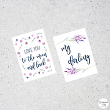 Load image into Gallery viewer, Purple Floral Baby Milestone Cards
