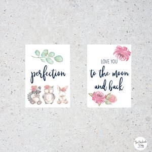 Floral Woodland Baby Milestone Cards