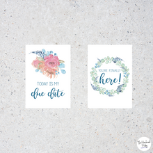 Load image into Gallery viewer, Floral Pregnancy Milestone Cards
