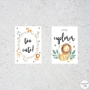 Safari Baby Milestone Cards