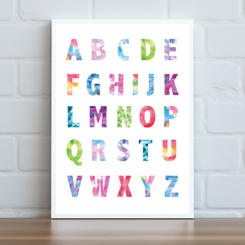 Watercolour Alphabet Print
