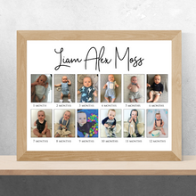 Load image into Gallery viewer, Baby&#39;s First Year Photo Collage
