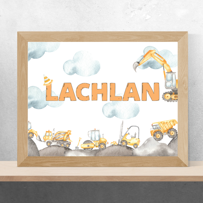Construction Personalised Print