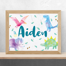 Load image into Gallery viewer, Dinosaur Name Personalised Print
