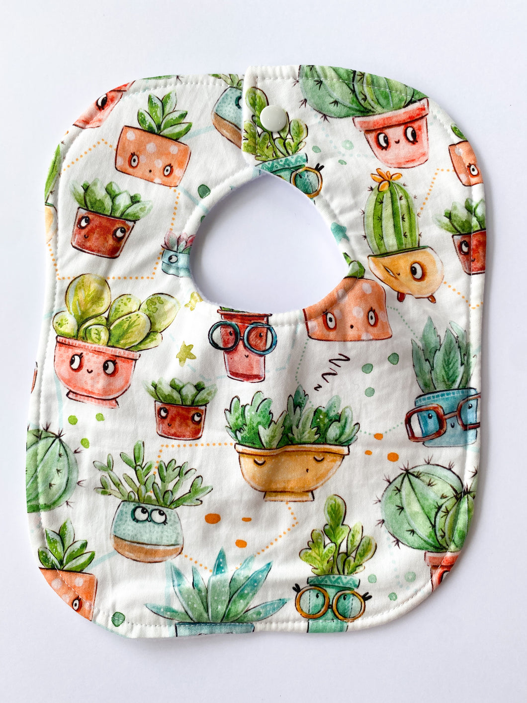Succulents Rounded Bib