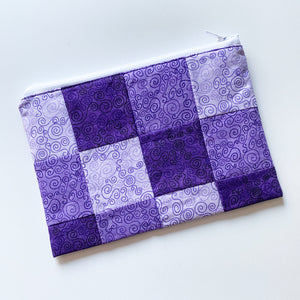 Waterproof Bag - Purple Patchwork Design