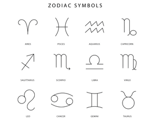 Zodiac Symbols - Personalised Print