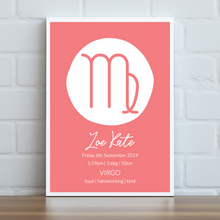 Load image into Gallery viewer, Zodiac Symbols - Personalised Print
