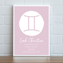 Load image into Gallery viewer, Zodiac Symbols - Personalised Print
