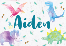 Load image into Gallery viewer, Dinosaur Name Personalised Print
